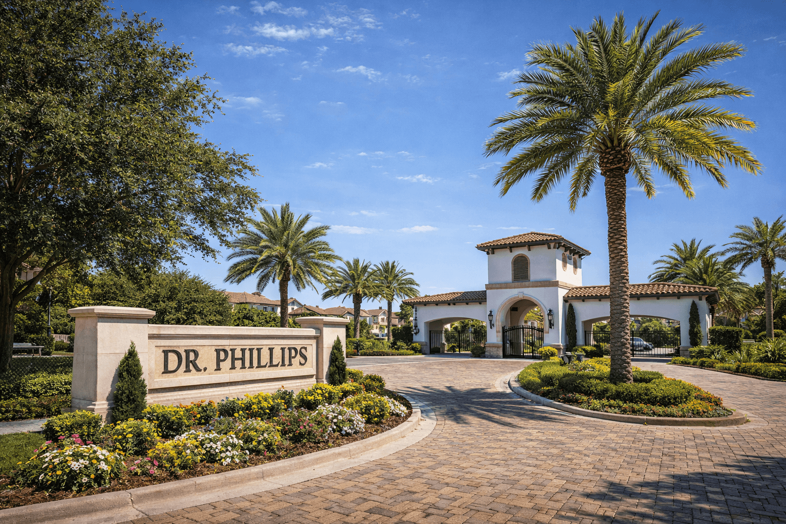 Dr Phillips Florida luxury lakefront homes for sale near Orlando and Restaurant Row