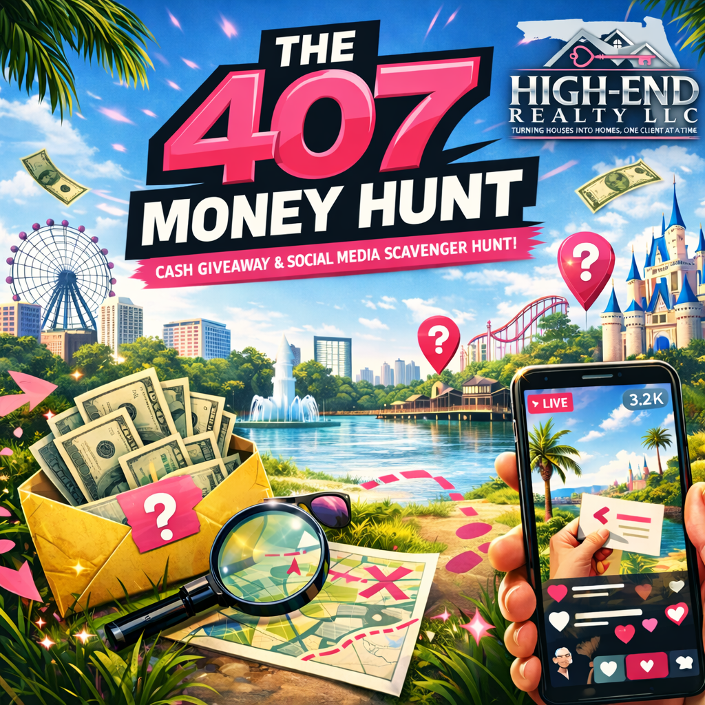 The 407 Money Hunt Central Florida cash giveaway scavenger hunt by High-End Realty
